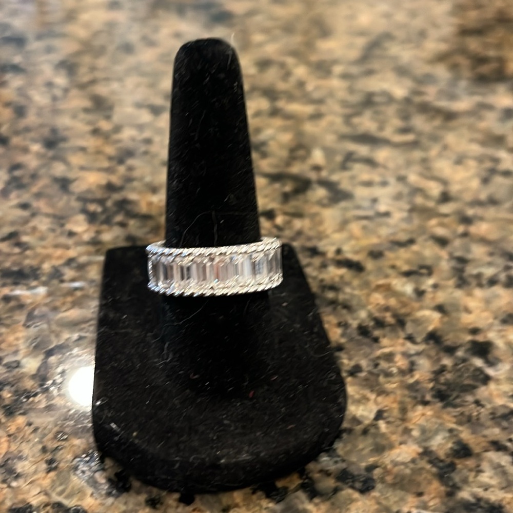 Judith Ripka Baguette CZ Half Eternity Band